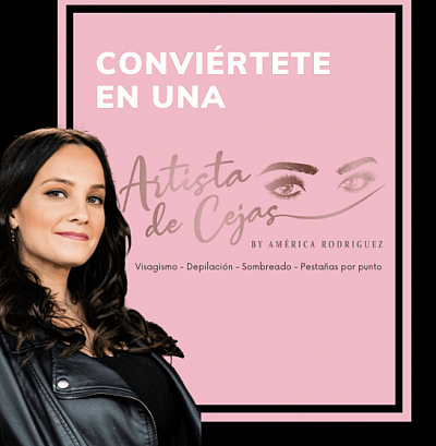 artista en cejas y pestañas